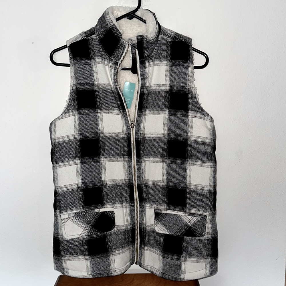 Buffalo plaid winter vest